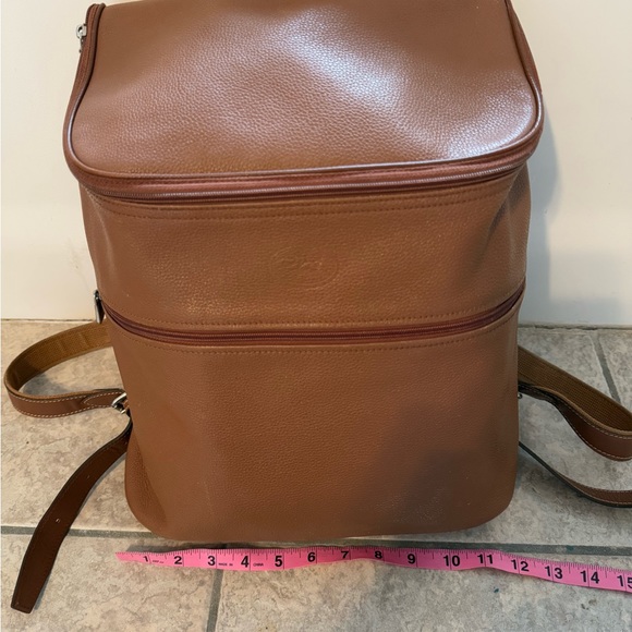 Vintage Longchamp LE FOULONNÉ BACKPACK in Caramel Leather main image 7